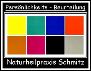 Liegendes Bild mit acht Farbkästchen